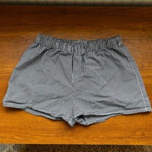 Black and White Gingham Shorts